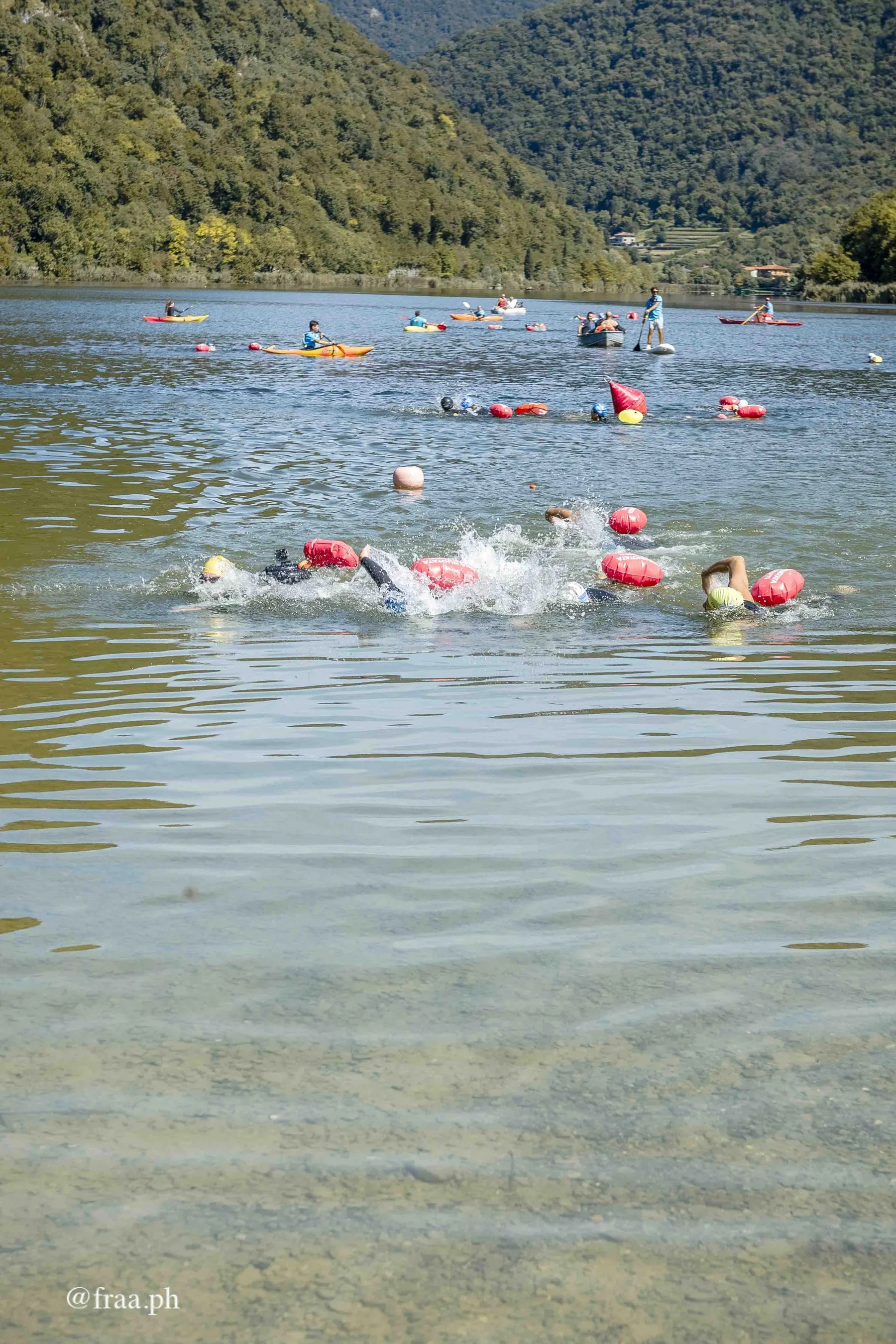 Persone con disabilita e atleti senza disabilita partecipano a Nuoto Senza Frontiere